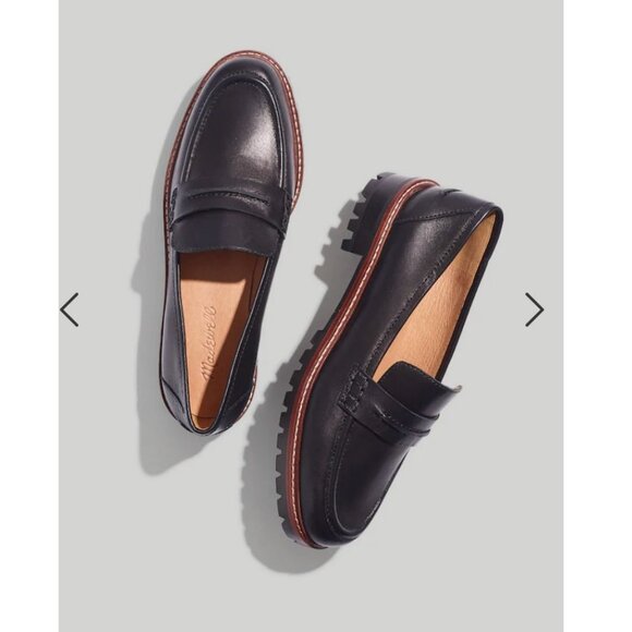 Madewell Shoes - The Corrine Lugsole Madewell Black Leather Loafers